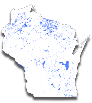 Wisconsin lake polygons